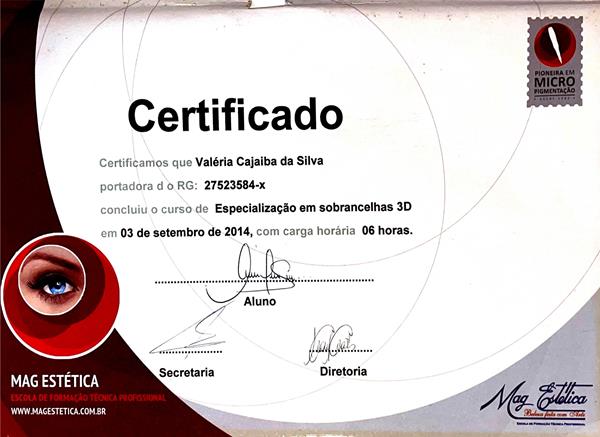 Certificado Valéria Cajaiba 2