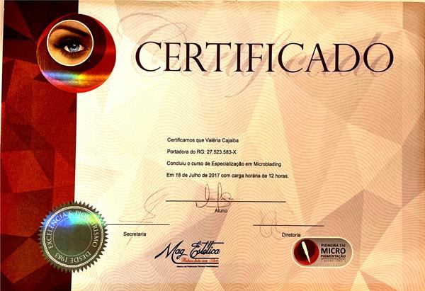 Certificado Valéria Cajaiba 4